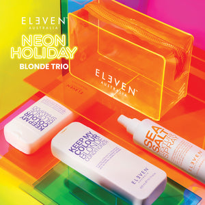 Holiday Blonde Trio in Neon-Orange